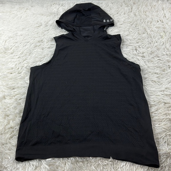 lululemon athletica Tops - Lululemon Breeze By Hooded Tank Squad Black / Black